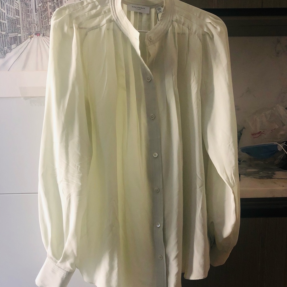 Equipment mint silk shirt